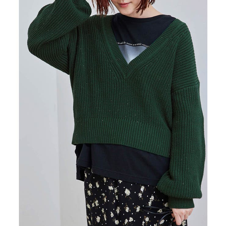 グリーン(30) | 深Vネックプルオーバー | ROPE' PICNIC