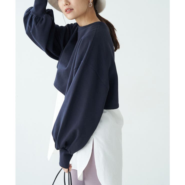 ネイビー(40) | インナーシャツショートプルオーバー | ROPE' PICNIC