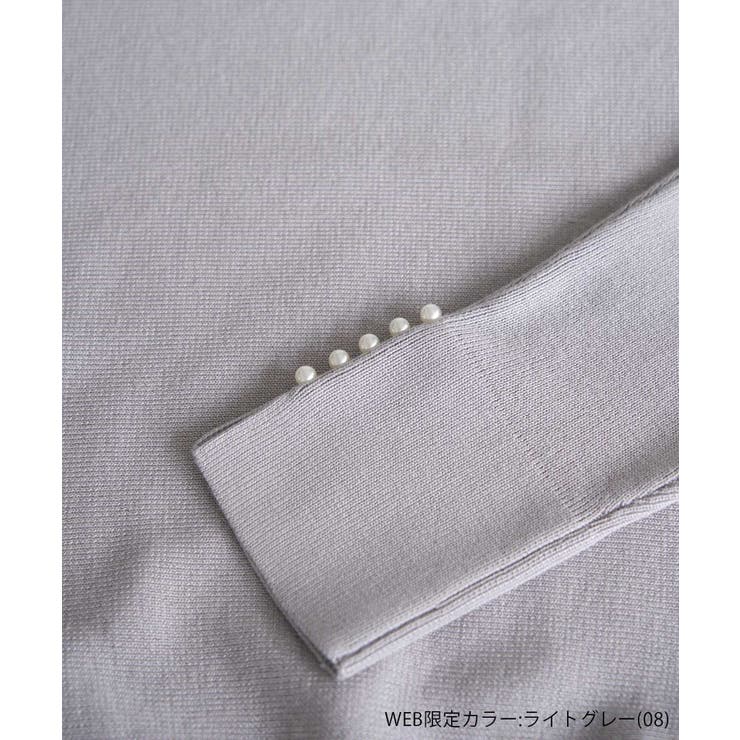 【WEB限定カラー:グレー】マシュマロニット袖パールドルマンニット | ROPE' PICNIC | 詳細画像8 