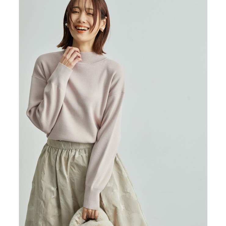 ベージュ系(28) | マシュマロニットモックネックプルオーバー | ROPE' PICNIC