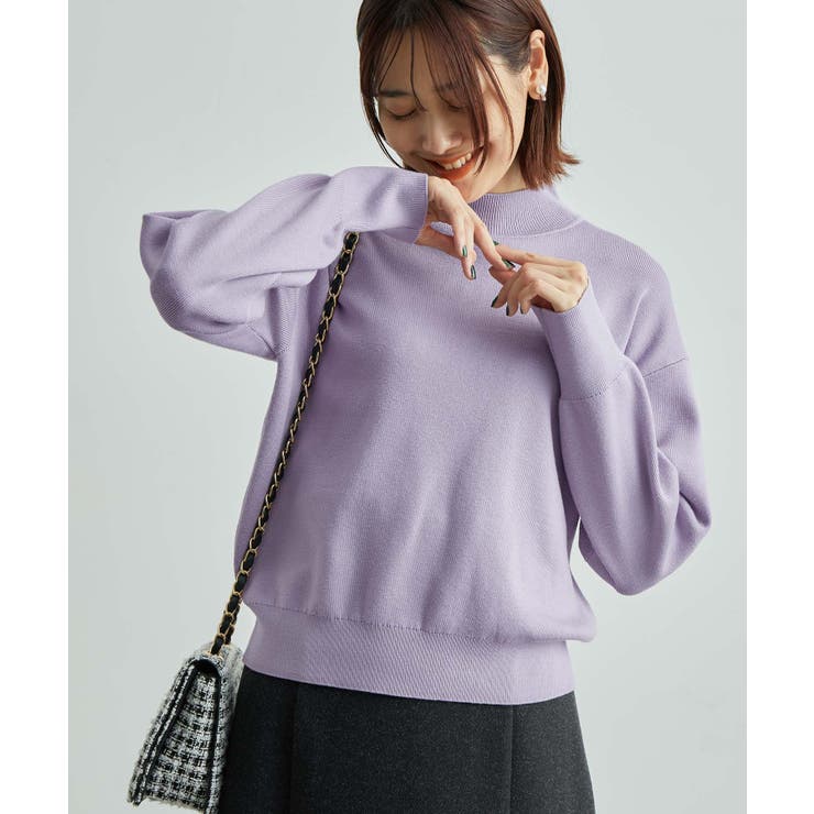 ラベンダー系(53) | マシュマロニットモックネックプルオーバー | ROPE' PICNIC