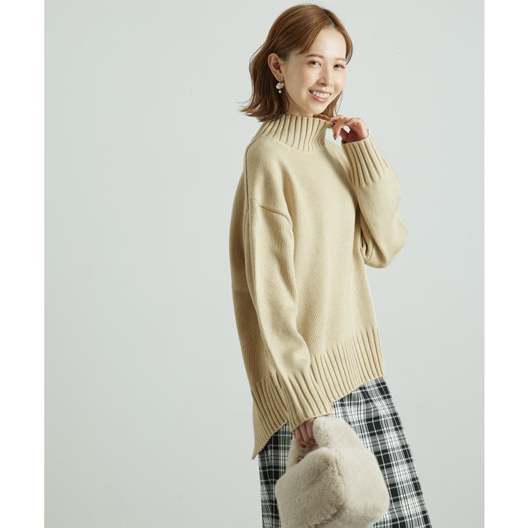 ベージュ(27) | 【WEB限定カラーあり】バックスリットニットプルオーバー | ROPE' PICNIC