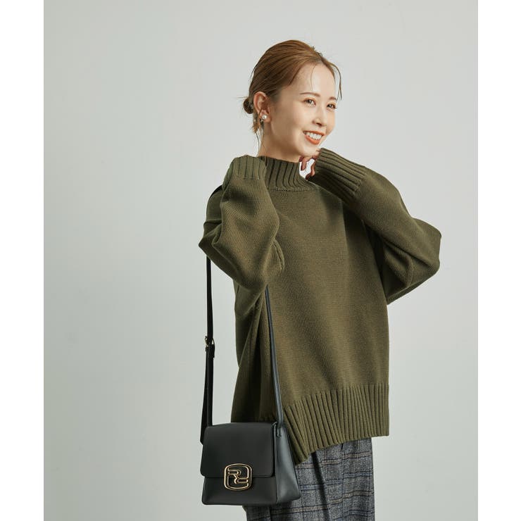 カーキ(36) | 【WEB限定カラーあり】バックスリットニットプルオーバー | ROPE' PICNIC