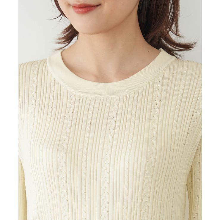 洗濯機OK/BIO GRACEミニケーブルニットプルオーバー | ROPE' PICNIC | 詳細画像26 