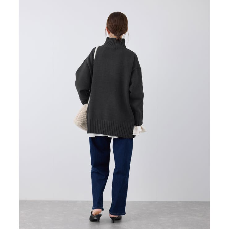 シリーズ累計23万枚突破】サイドスリットニットプルオーバー/リンク