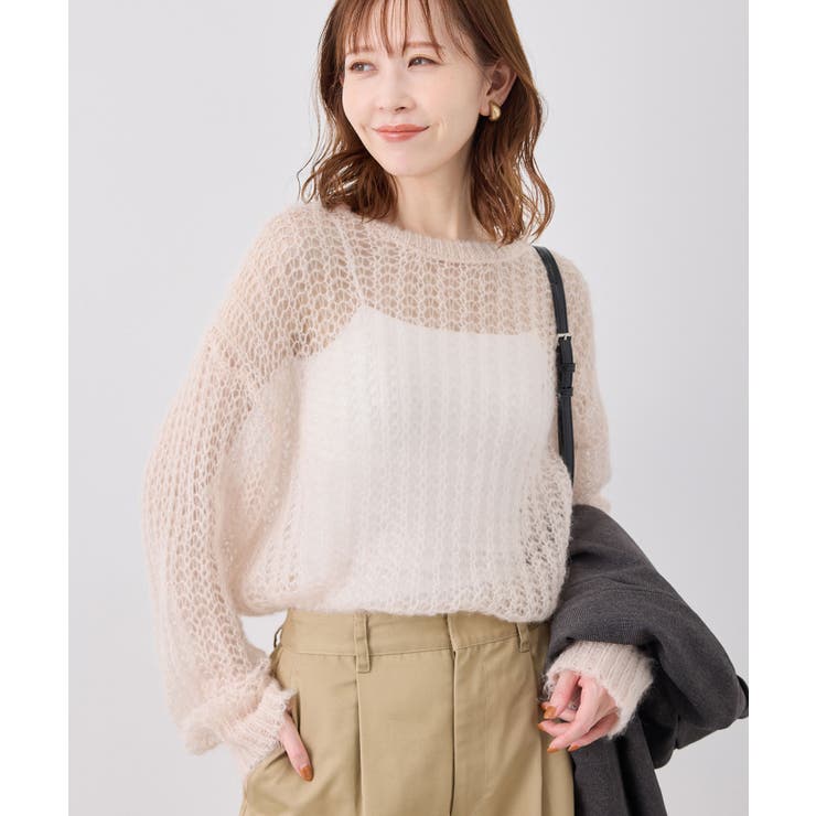 シアーモヘア混ニットプルオーバー | ROPE' PICNIC | 詳細画像16 