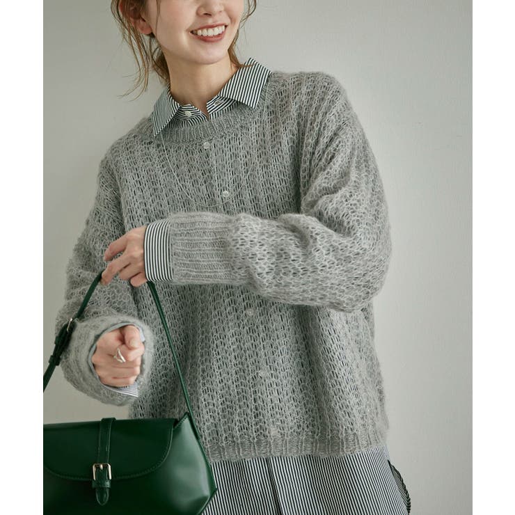 シアーモヘア混ニットプルオーバー | ROPE' PICNIC | 詳細画像23 