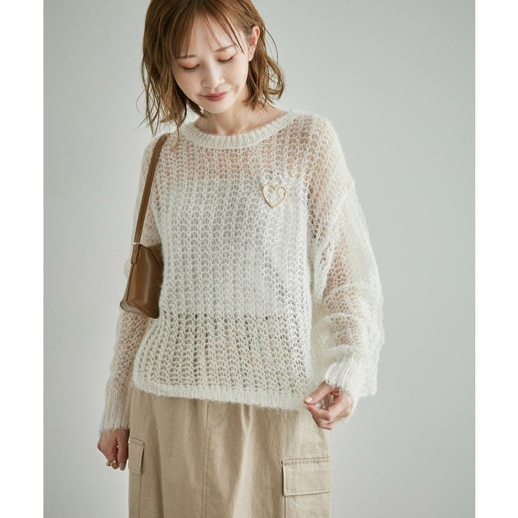 シアーモヘア混ニットプルオーバー | ROPE' PICNIC | 詳細画像26 