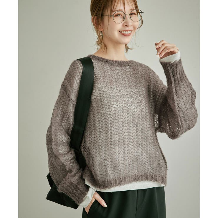 シアーモヘア混ニットプルオーバー | ROPE' PICNIC | 詳細画像30 