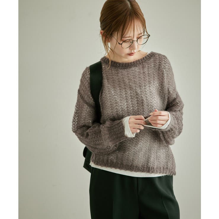シアーモヘア混ニットプルオーバー | ROPE' PICNIC | 詳細画像31 