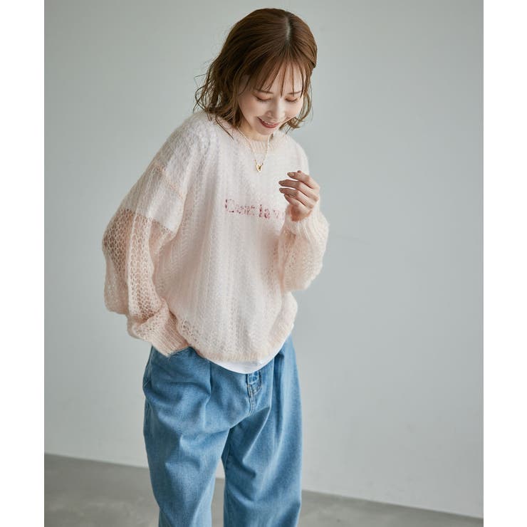 シアーモヘア混ニットプルオーバー | ROPE' PICNIC | 詳細画像34 