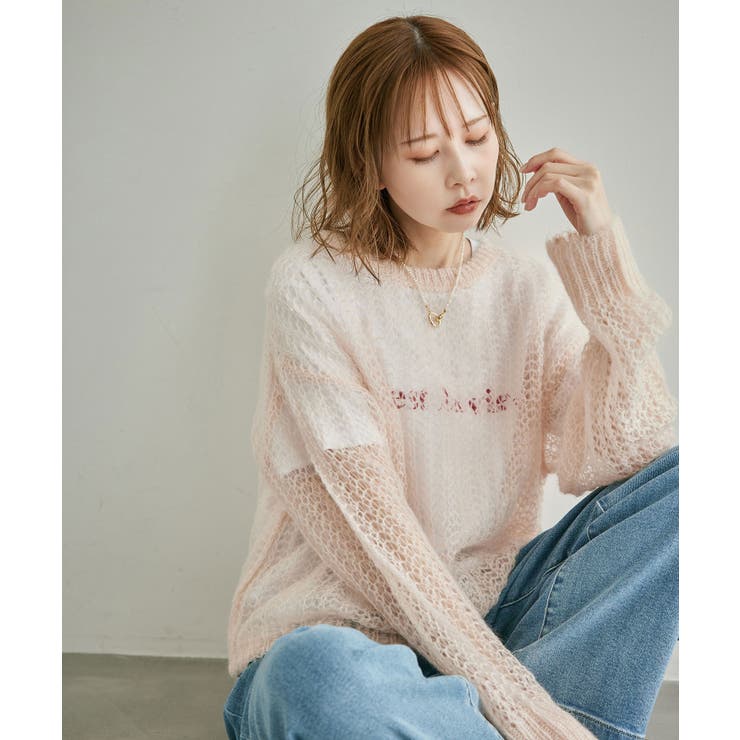 シアーモヘア混ニットプルオーバー | ROPE' PICNIC | 詳細画像35 