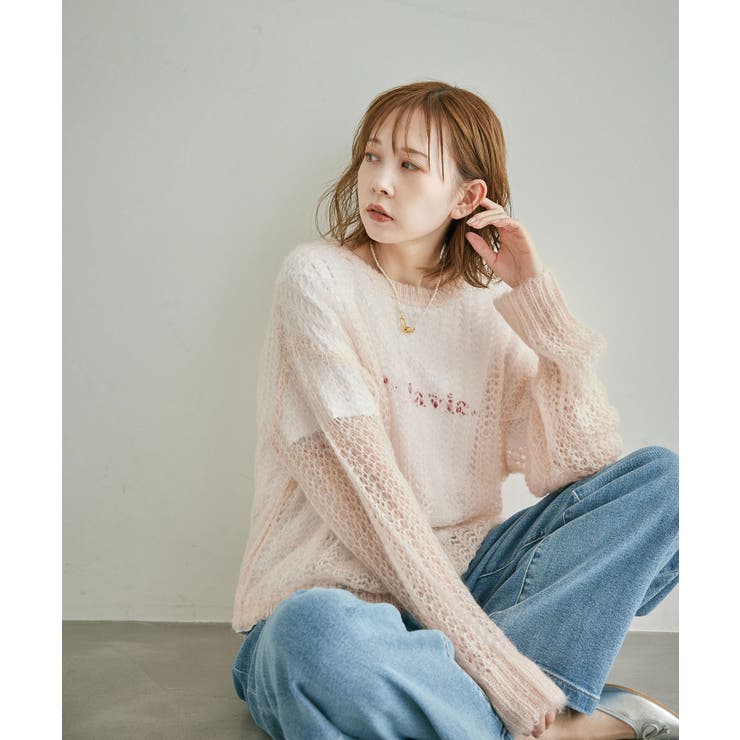 シアーモヘア混ニットプルオーバー | ROPE' PICNIC | 詳細画像36 