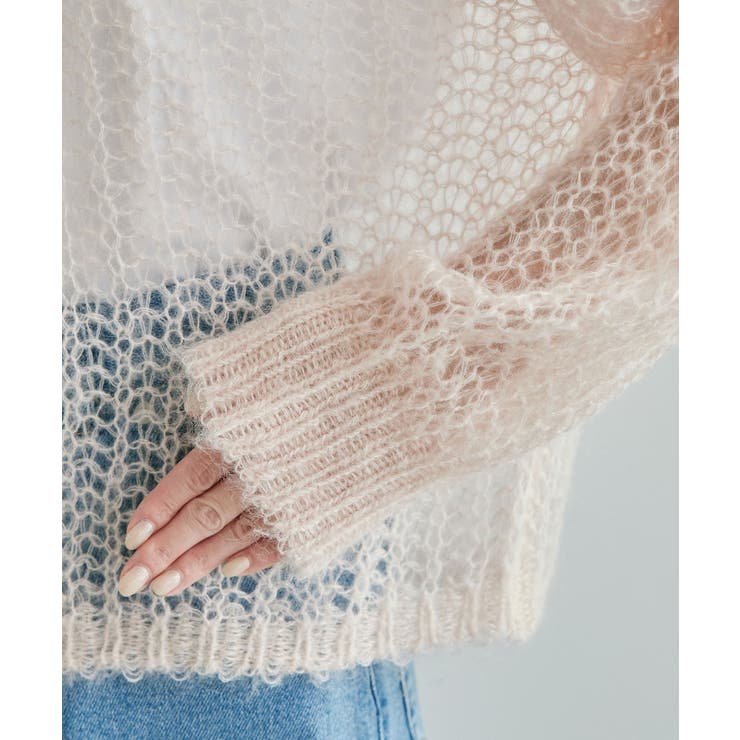 シアーモヘア混ニットプルオーバー | ROPE' PICNIC | 詳細画像42 