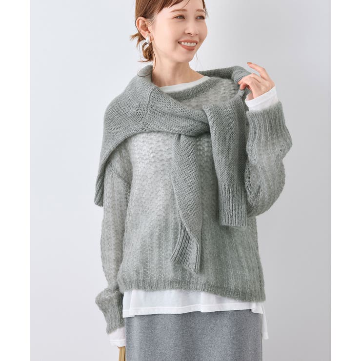 シアーモヘア混ニットプルオーバー | ROPE' PICNIC | 詳細画像5 