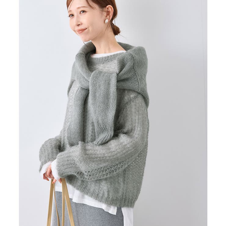 シアーモヘア混ニットプルオーバー | ROPE' PICNIC | 詳細画像6 