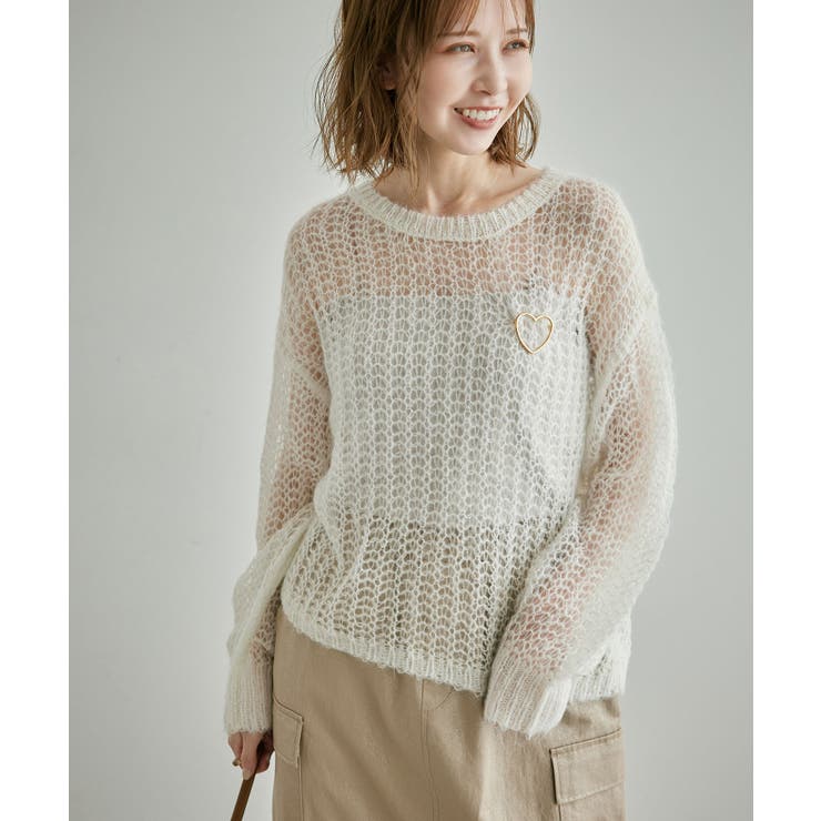 キナリ(16) | シアーモヘア混ニットプルオーバー | ROPE' PICNIC