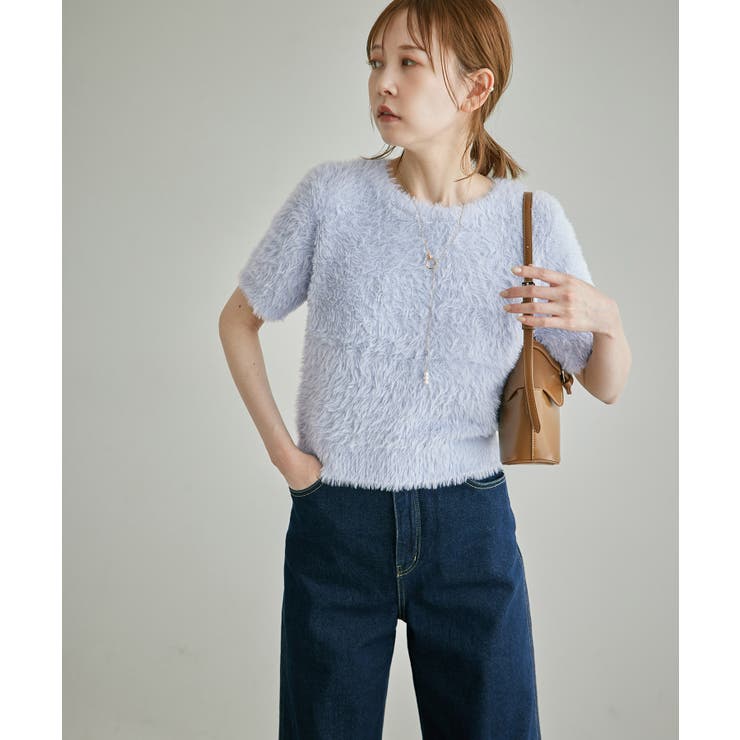 美品✨シンゾーン モヘヤニットプルオーバー サーモンピンク