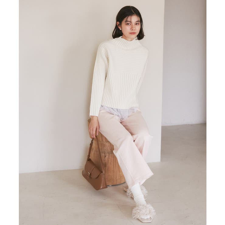 【WEB限定カラーあり】アソートリブ切り替えニットプルオーバー リンクコーデ 新… | ROPE' PICNIC | 詳細画像16 
