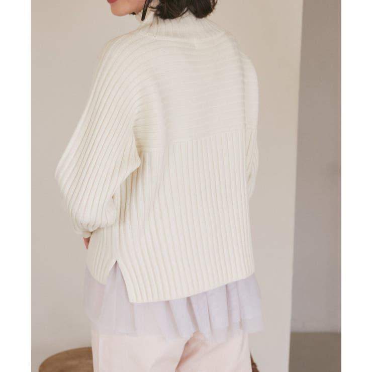 【WEB限定カラーあり】アソートリブ切り替えニットプルオーバー リンクコーデ 新… | ROPE' PICNIC | 詳細画像18 