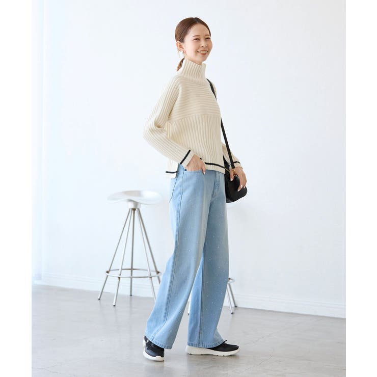 【WEB限定カラーあり】アソートリブ切り替えニットプルオーバー リンクコーデ 新… | ROPE' PICNIC | 詳細画像2 