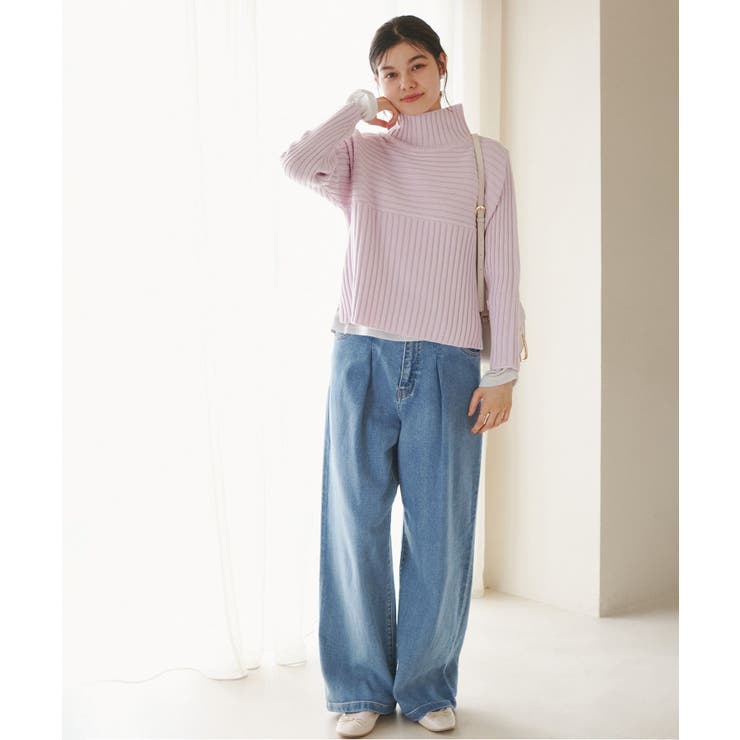 【WEB限定カラーあり】アソートリブ切り替えニットプルオーバー リンクコーデ 新… | ROPE' PICNIC | 詳細画像28 