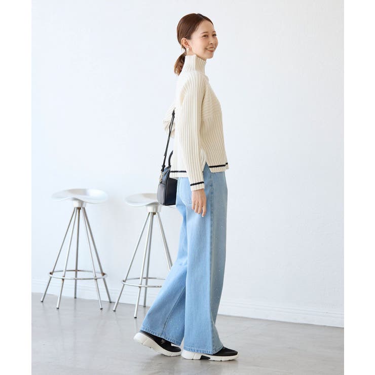 【WEB限定カラーあり】アソートリブ切り替えニットプルオーバー リンクコーデ 新… | ROPE' PICNIC | 詳細画像3 