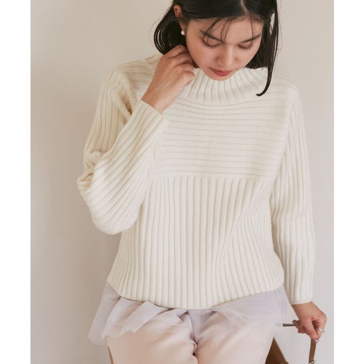 キナリ(16) | 【WEB限定カラーあり】アソートリブ切り替えニットプルオーバー リンクコーデ 新… | ROPE' PICNIC