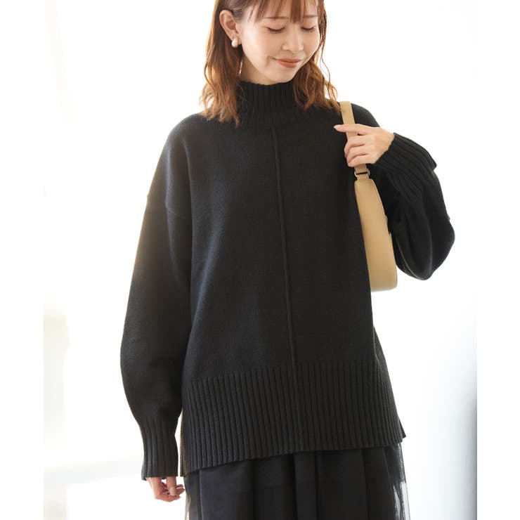 JUN&ROPE ブラック ハイネック スウェット JUN&ROPE ブラック ハイネック スウェット