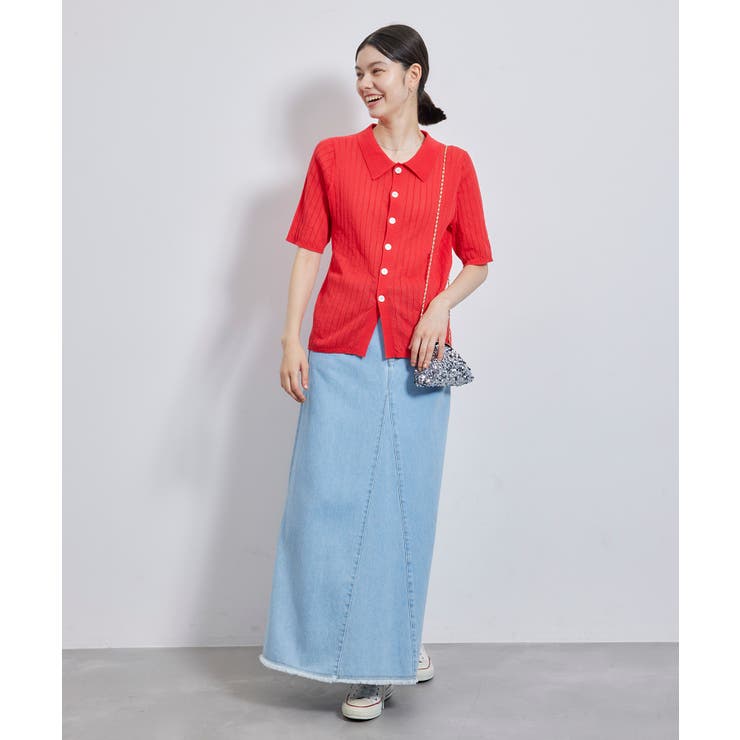 ハーフスリーブシアーポロニット | ROPE' PICNIC | 詳細画像12 