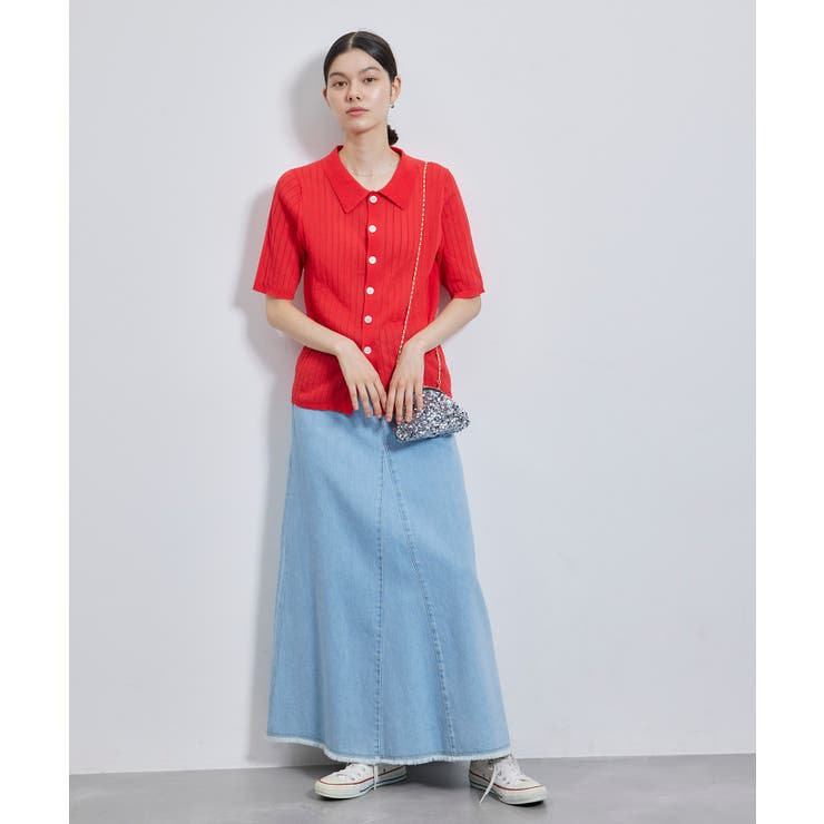 ハーフスリーブシアーポロニット | ROPE' PICNIC | 詳細画像13 