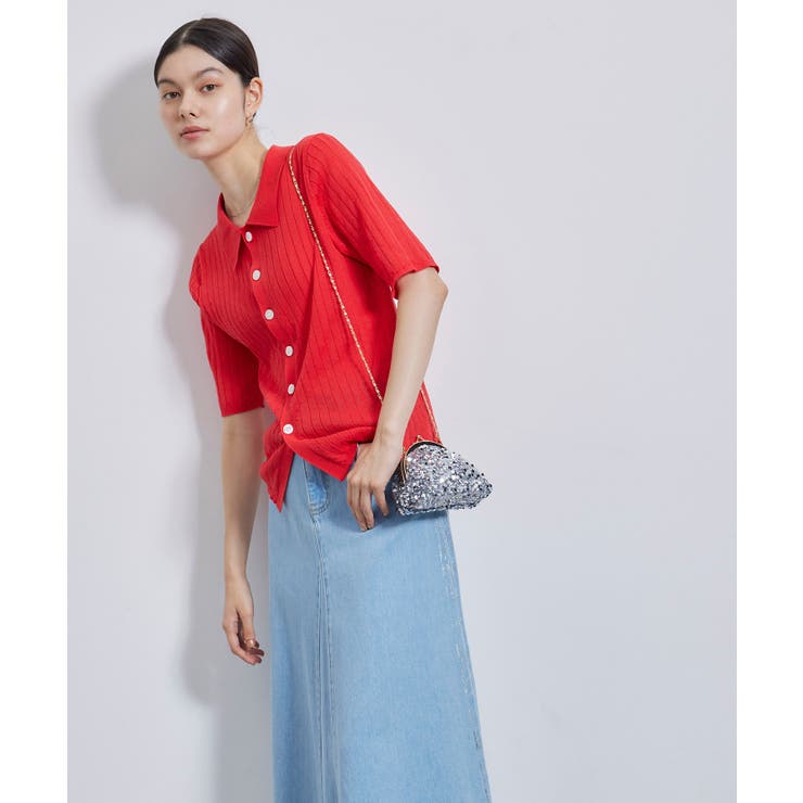 ハーフスリーブシアーポロニット | ROPE' PICNIC | 詳細画像14 