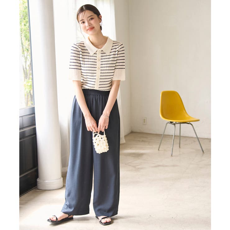 ハーフスリーブシアーポロニット | ROPE' PICNIC | 詳細画像21 