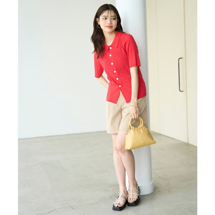 ハーフスリーブシアーポロニット | ROPE' PICNIC | 詳細画像25 