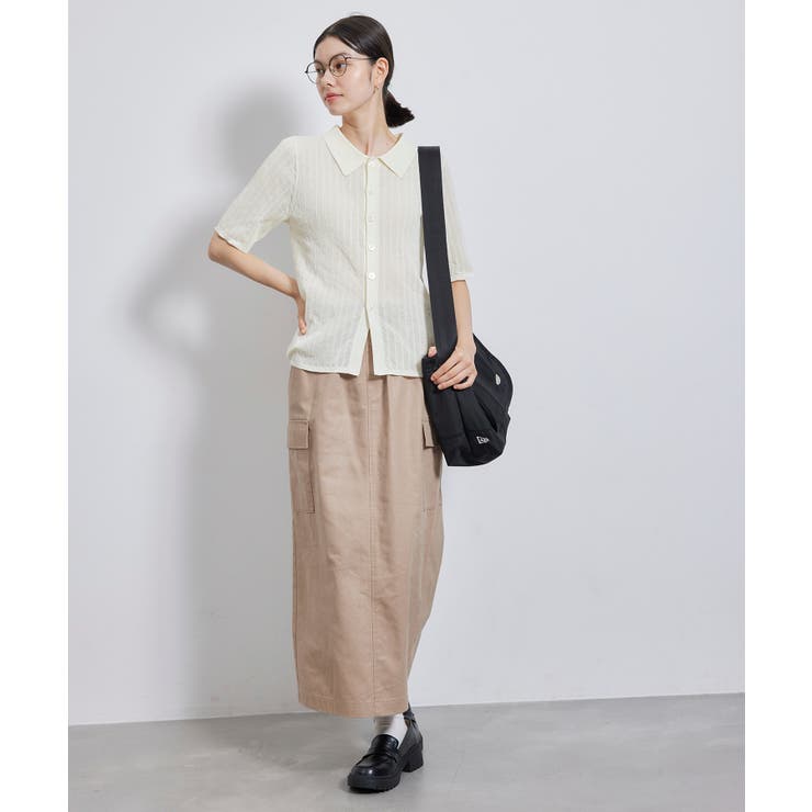 ハーフスリーブシアーポロニット | ROPE' PICNIC | 詳細画像3 