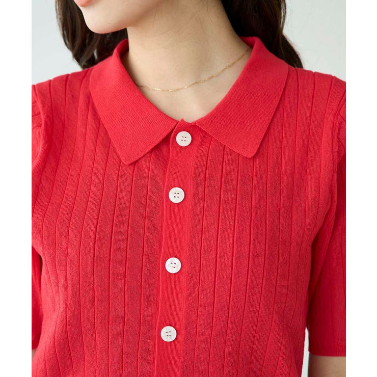 ハーフスリーブシアーポロニット | ROPE' PICNIC | 詳細画像32 