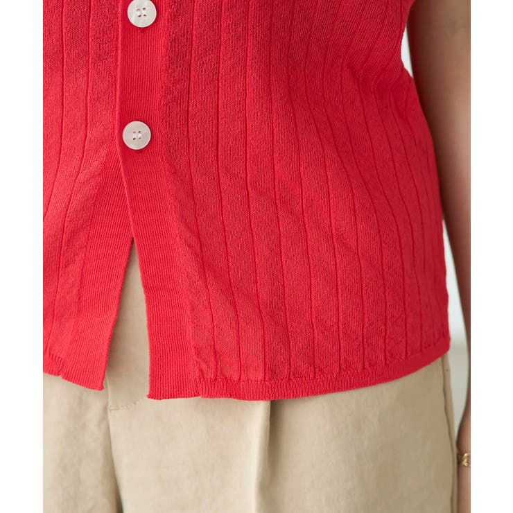 ハーフスリーブシアーポロニット | ROPE' PICNIC | 詳細画像34 