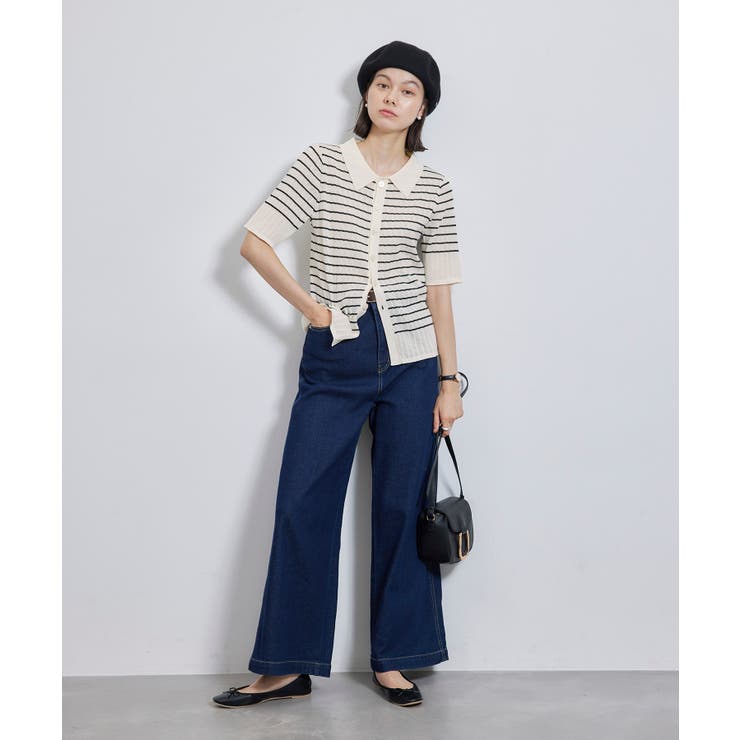 ハーフスリーブシアーポロニット | ROPE' PICNIC | 詳細画像7 