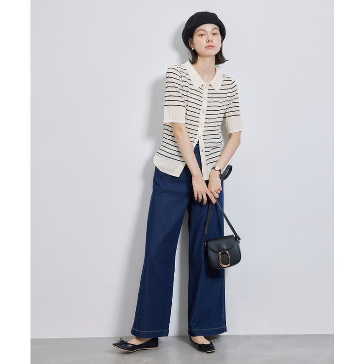 ハーフスリーブシアーポロニット | ROPE' PICNIC | 詳細画像8 