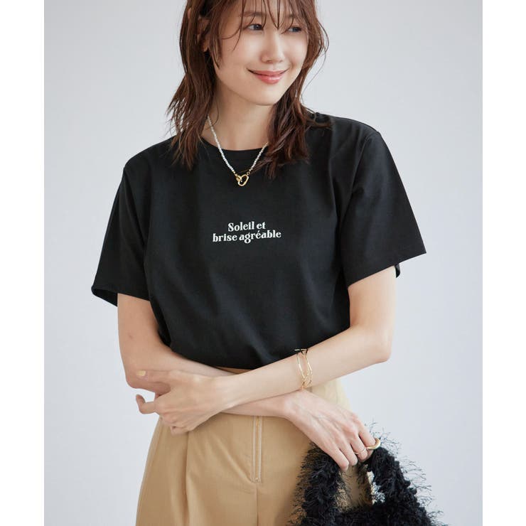 ブラック(01) | RENUロゴTシャツ/冷感 | ROPE' PICNIC