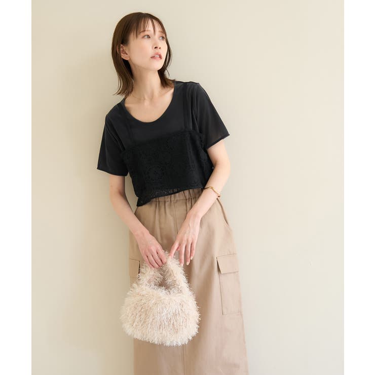 シアーベロアハーフスリーブカットトップス | ROPE' PICNIC | 詳細画像5 