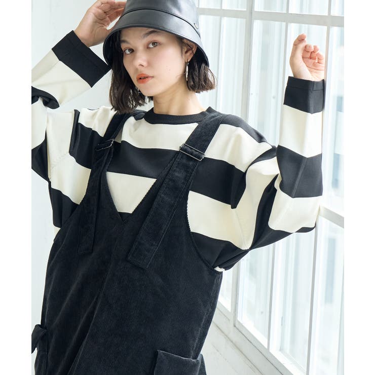 ブラック(01) | 太ボーダーニットプルオーバー | ROPE' PICNIC