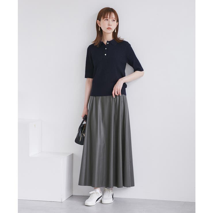 ミニケーブルハーフスリーブニットポロシャツ | ROPE' PICNIC | 詳細画像10 