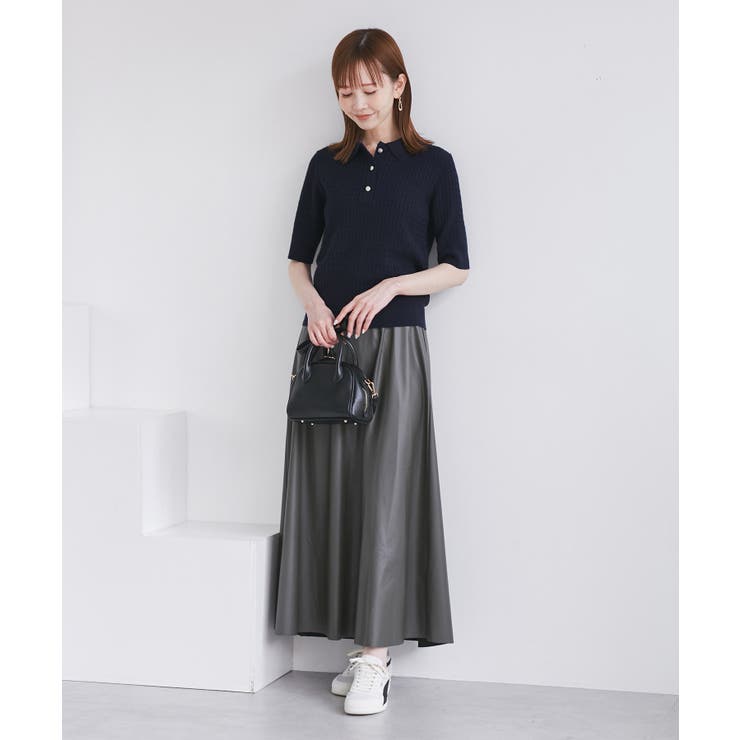 ミニケーブルハーフスリーブニットポロシャツ | ROPE' PICNIC | 詳細画像11 