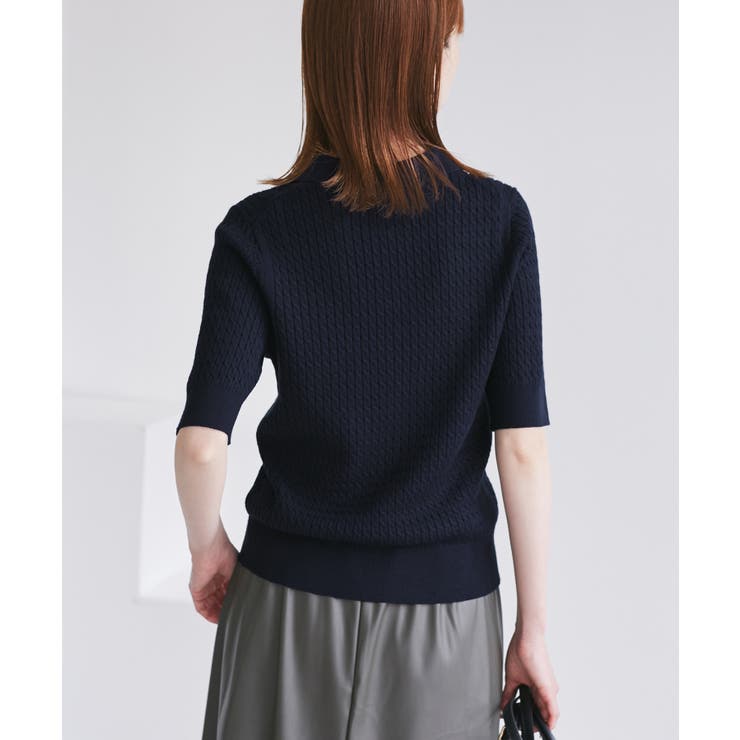 ミニケーブルハーフスリーブニットポロシャツ | ROPE' PICNIC | 詳細画像15 