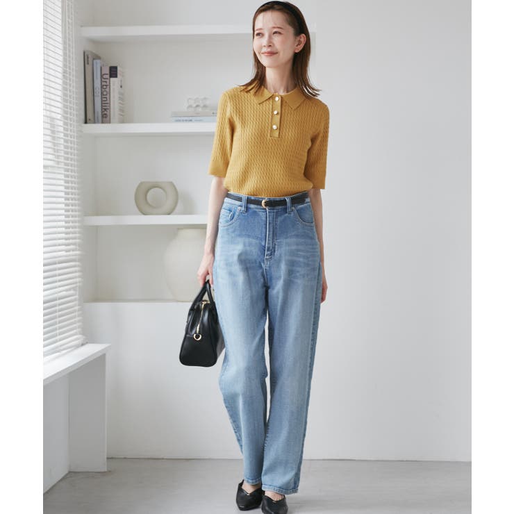 ミニケーブルハーフスリーブニットポロシャツ | ROPE' PICNIC | 詳細画像16 