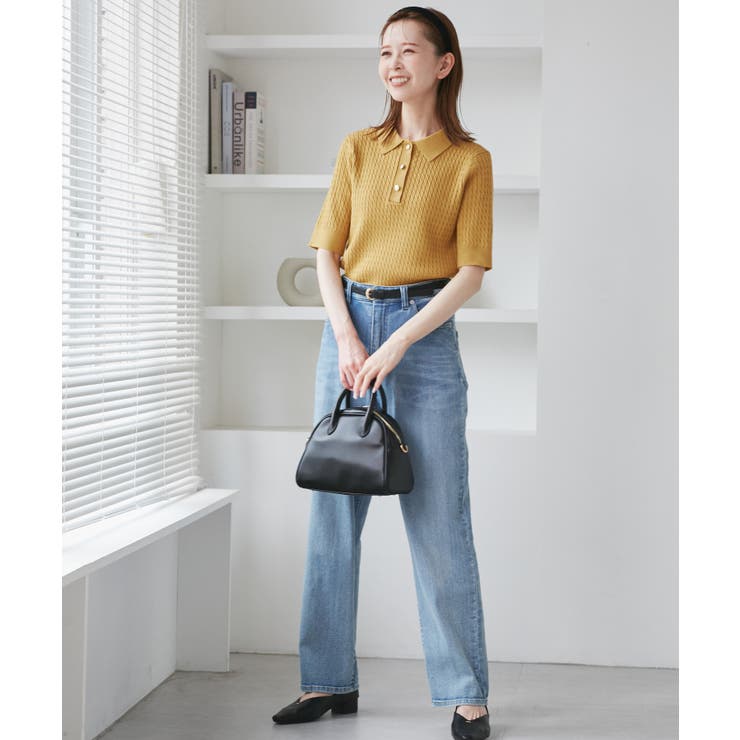 ミニケーブルハーフスリーブニットポロシャツ | ROPE' PICNIC | 詳細画像17 