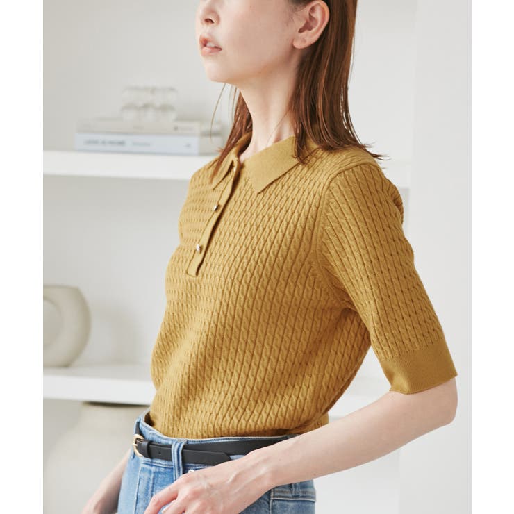 ミニケーブルハーフスリーブニットポロシャツ | ROPE' PICNIC | 詳細画像20 