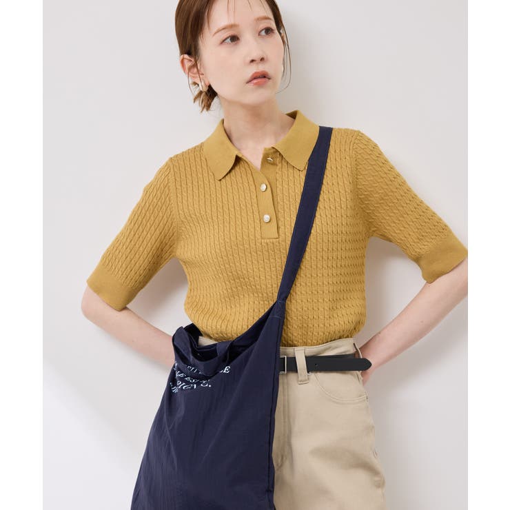ミニケーブルハーフスリーブニットポロシャツ | ROPE' PICNIC | 詳細画像36 