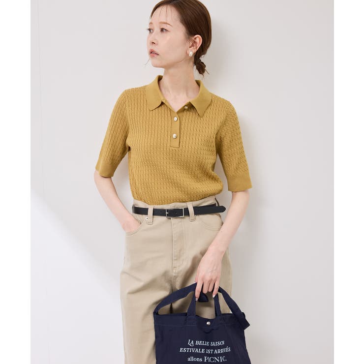 ミニケーブルハーフスリーブニットポロシャツ | ROPE' PICNIC | 詳細画像37 